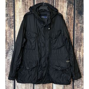 Polo RL Ralph Lauren & Co Black Military Jacket Size XXL Hooded Utility